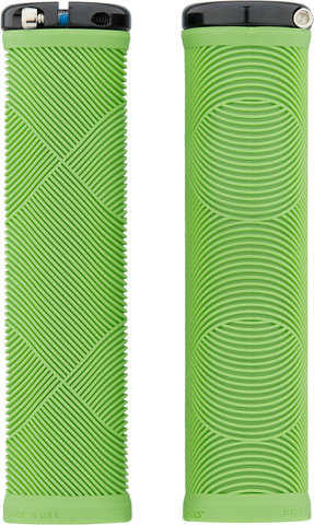 Lizard Skins Strata Lock-On Handlebar Grips - lime green/135 mm