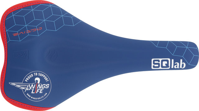 SQlab 611 Ergowave active 2.1 Saddle Wings for Life Ltd. Edition - blue-red/140 mm