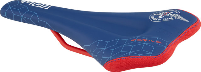 SQlab Selle 611 Ergowave active 2.1 Wings for Life Ltd. Edition - bleu-rouge/140 mm