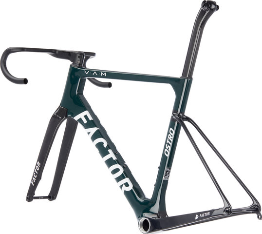 Factor Kit de Cadre en Carbone OSTRO V.A.M. Disc T47a SRAM DUB Modèle 2023 - factor racing green | 56 cm, 120 mm x 42 cm, SB 25 mm