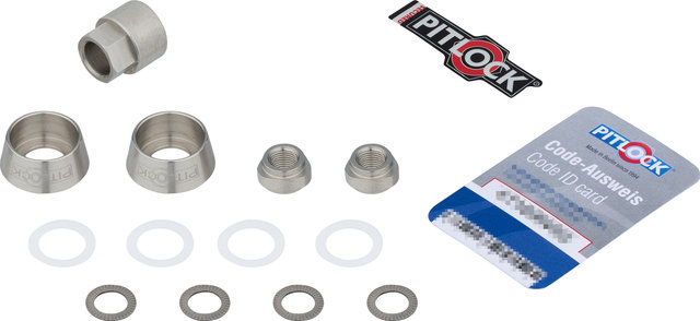 Pitlock Set de bloqueadores M10 para ejes macizos Rohloff - acero inoxidable/doble