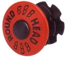 BBB RoundHead BAP-02 Ahead Star Nut - red/1 1/8"