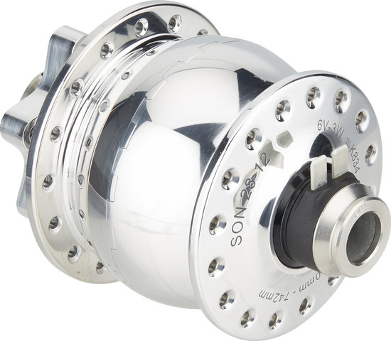 SON 28 12 Disc 6-hole hub dynamo - polished/32