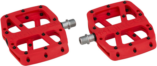 e*thirteen Base Flat Platform Pedals - red/universal