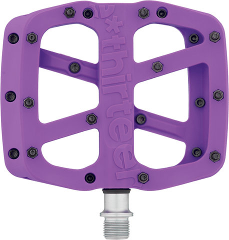 e*thirteen Base Flat Platform Pedals - eggplant/universal