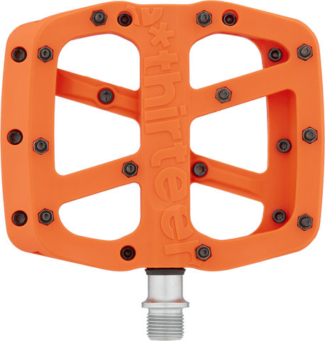 e*thirteen Pedales de plataforma Base Flat - naranja/universal