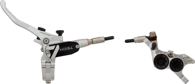 Hope Tech 4 V4 Front+Rear Disc Brake Set w/ Composite Hose - silver-black/set (front+rear)