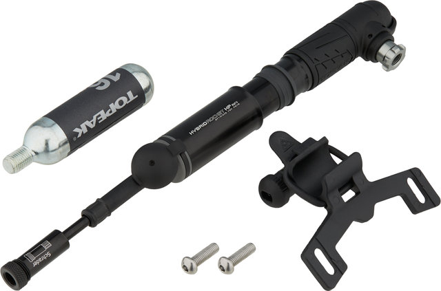 Topeak HybridRocket HP Mini Mini-pump w/ CO2 Inflator - black/universal