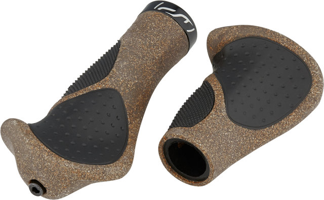 CONTEC Tour Deluxe Cork Handlebar Grips for Twist Shifters - black-cork/135 mm / 92 mm