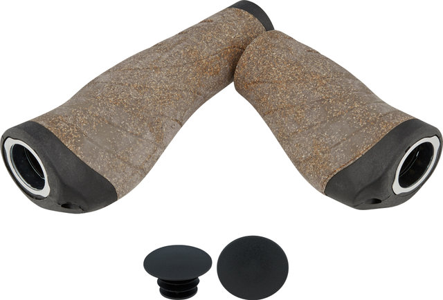 CONTEC Tour Pro Cork Handlebar Grips for Twist Shifters - black-cork/135 mm / 92 mm