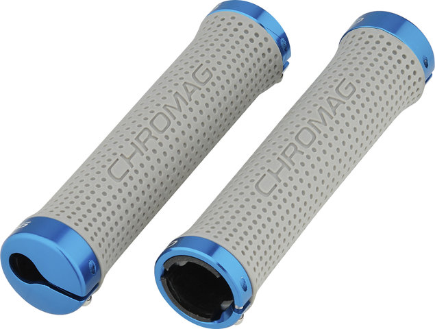 Chromag Basis Lock On Grips - grey-blue/142 mm