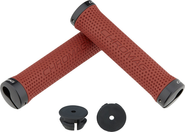 Chromag Basis Lock On Grips - red-black/142 mm