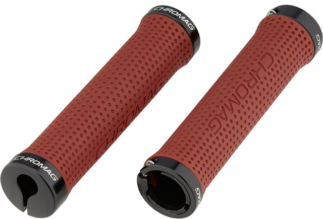 Chromag Basis Lock On Grips - red-black/142 mm