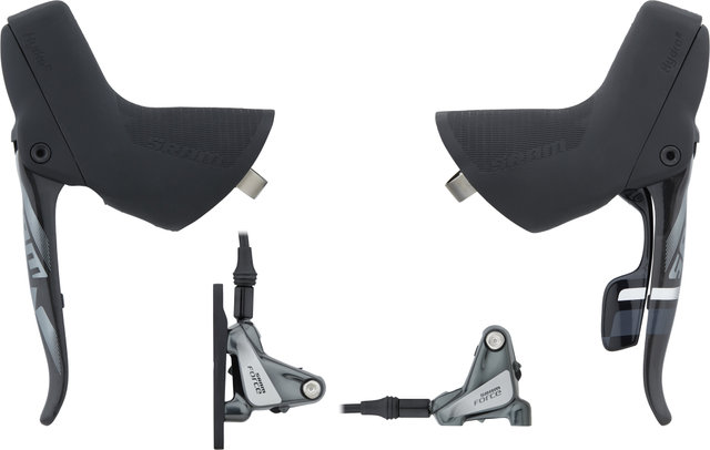Force 1 FM DoubleTap® Hydraulic Disc Brake Set - grey/set (front+rear)