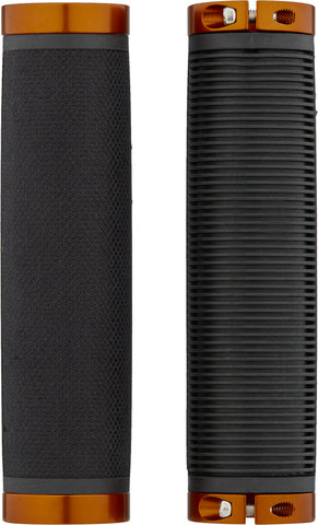 Cambium Rubber Handlebar Grips - black-orange/130 mm