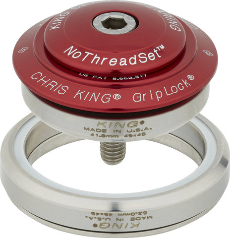 Chris King DropSet 5 IS42/28,6 - IS52/40 GripLock Steuersatz - red/1 1/8" - 1,5" tapered/IS42/28,6 - IS52/40