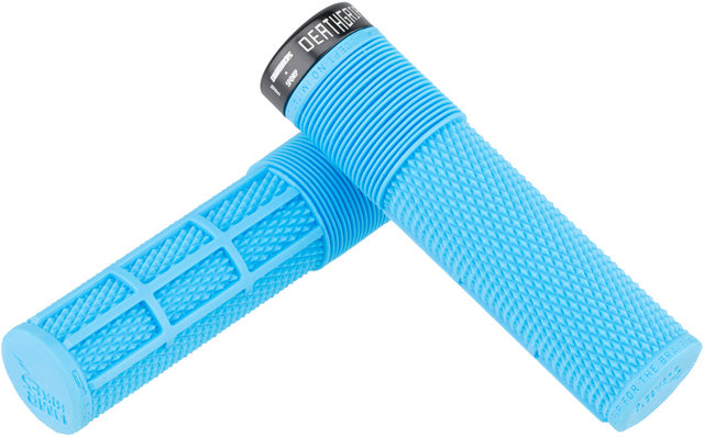 DMR Puños de manillar Brendog Death Grip FL Lock On - cyan/L