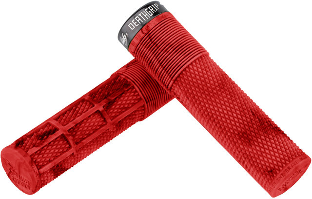 Brendog Death Grip FL Lock On Grips - marble red/S