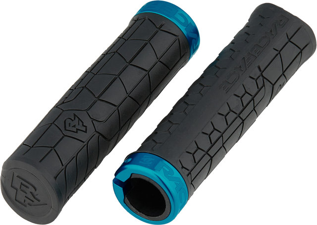 Race Face Getta Lock On Grips - black-turquoise/33 mm