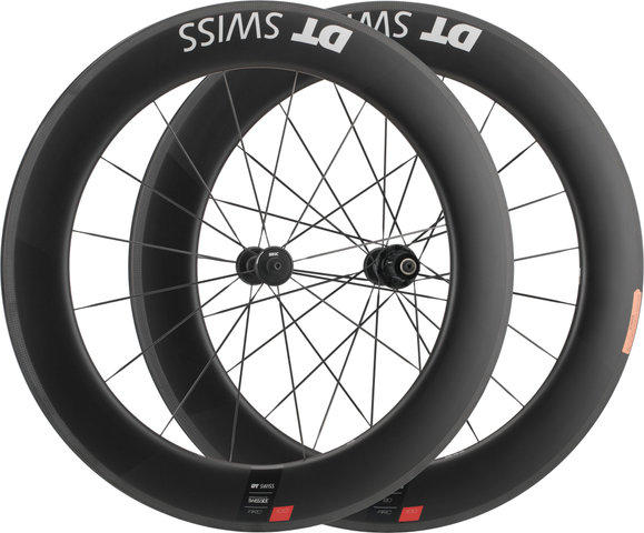 DT Swiss Juego de ruedas con frenos de llanta ARC 1100 DICUT 80 Carbon 28" - negro/28" set (RD 9x100 + RT 10x130) Shimano