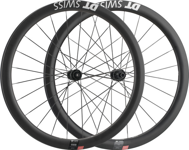 DT Swiss ERC 1100 DICUT 45 Carbon Disc Center Lock 28" Laufradsatz - schwarz/28" Satz (VR 12x100 + HR 12x142) Shimano