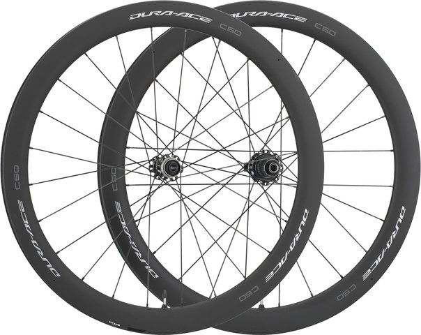 Shimano WH-R9270-C50-TL Dura-Ace Center Lock Disc Carbon Wheelset - black/28" Set (front 12x100 + rear 12x142) Shimano Road 12-speed