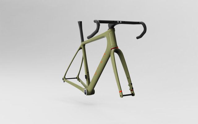 OPEN Kit Cadre en Carbone U.P. 2.0 Fourche Aero 28" - farn | M | 28" | 380 mm / 95-110 mm