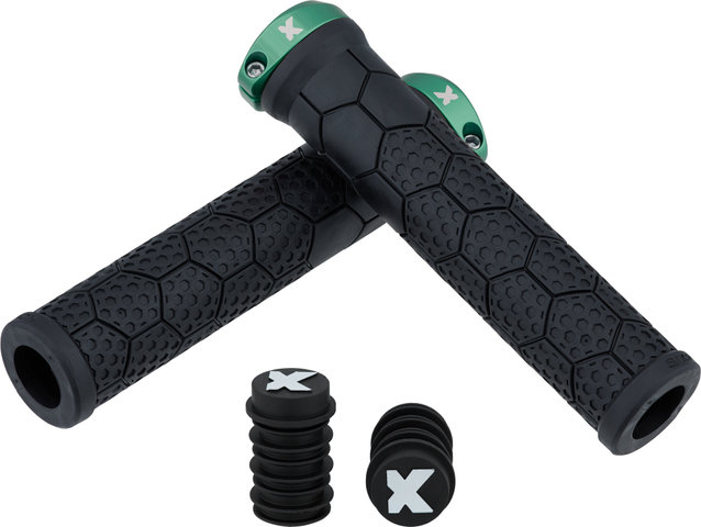 Sixpack Racing Puños de manillar Z-Trix AL - black-green/143 mm