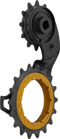 absoluteBLACK Sistema de engranajes HOLLOWcage Carbon Ceramic Oversized SRAMeTap AXS - gold/12 dientes (rueda guía), 18 dientes (rueda tensora)