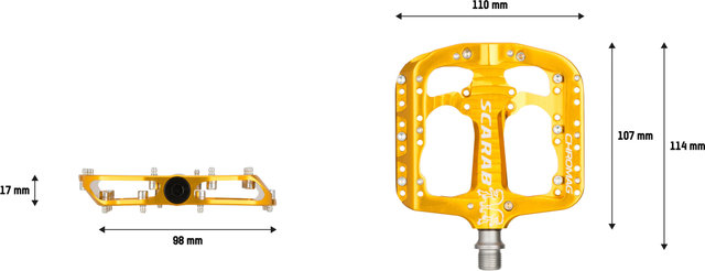 Chromag Scarab Platform Pedals - gold/universal
