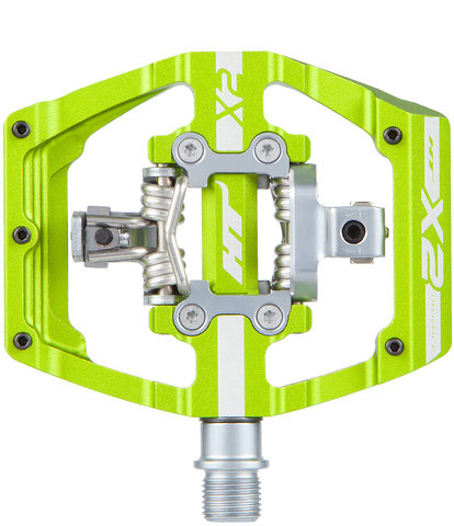 DH RACE X2 Klickpedale - apple green/universal