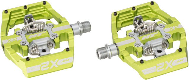 DH RACE X2 Klickpedale - apple green/universal