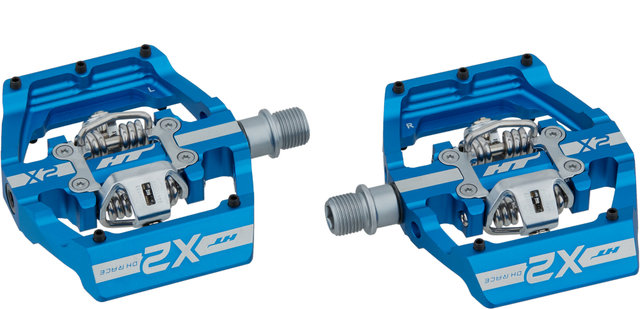 HT DH RACE X2 Clipless Pedals - blue/universal