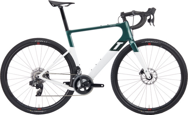 3T Exploro RaceMax Rival AXS 2x Carbon Gravel Bike - emerald-white/M