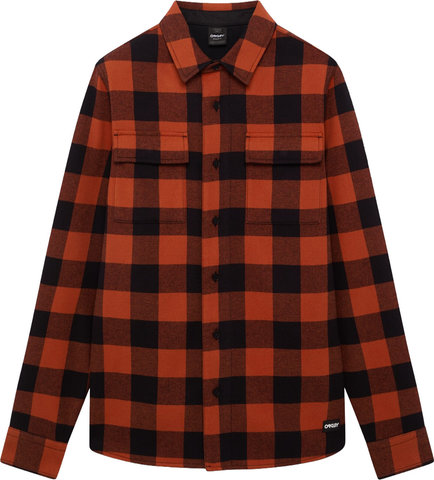 Oakley Bear Cozy Flannel Shirt - flame red pit black check | S