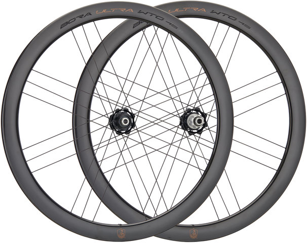 Campagnolo Juego de ruedas Bora Ultra WTO 45 Carbon Disc Center Lock 28" - black/juego de 28" (RD 12x100 + RT 12x142) Campa N3W