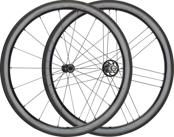 Bora WTO 45 Carbon Road 28" Wheelset - black-dark label/28" set (front 9x100 + rear 10x130) Campy