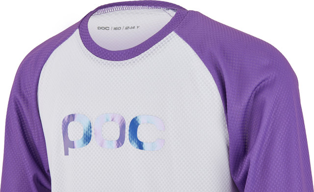 Youth Essential MTB LS Jersey - hydrogen white-sapphire purple/164