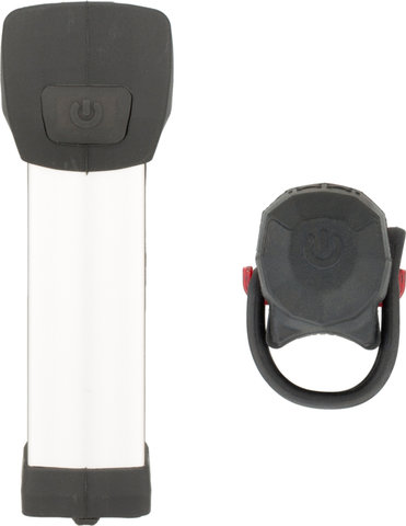 busch+müller Ixon Core 50 + IXXI LED Beleuchtungsset mit StVZO-Zulassung - silber-schwarz