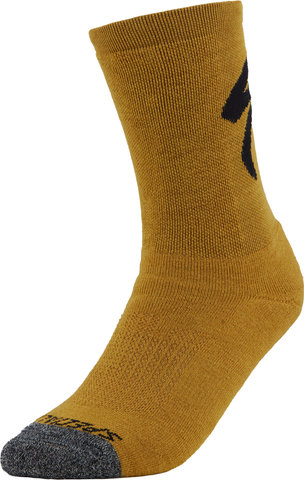 Merino Deep Winter Tall Logo Socken - harvest gold/40-42