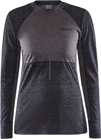 Core Wool Mix Women's Functional Underwear Set - black-granite/M