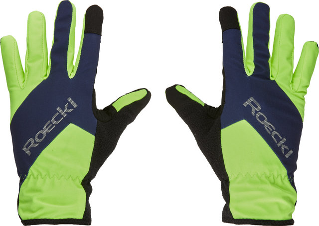 Roeckl Guantes dedos completos para niños Zarasai Kids - fluo yellow-dress blue/7