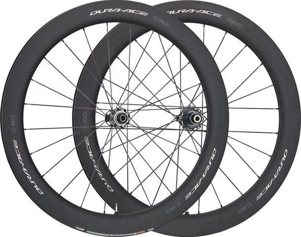 Shimano WH-R9270-C60-HR-TL Dura-Ace Center Lock Disc Carbon Wheelset+Bags - black/28" Set (front 12x100 + rear 12x142) Shimano Road 12-speed