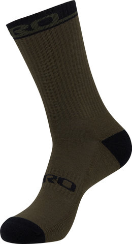 Winter Merino Wool Socken - olive/40-42