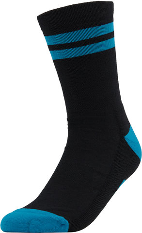 Winter Merino Wool Socken - black-harbor blue/40-42