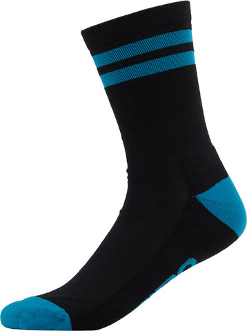 Winter Merino Wool Socken - black-harbor blue/40-42