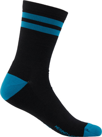 Winter Merino Wool Socken - black-harbor blue/40-42
