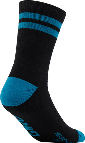 Winter Merino Wool Socken - black-harbor blue/40-42