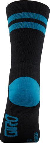 Winter Merino Wool Socken - black-harbor blue/40-42