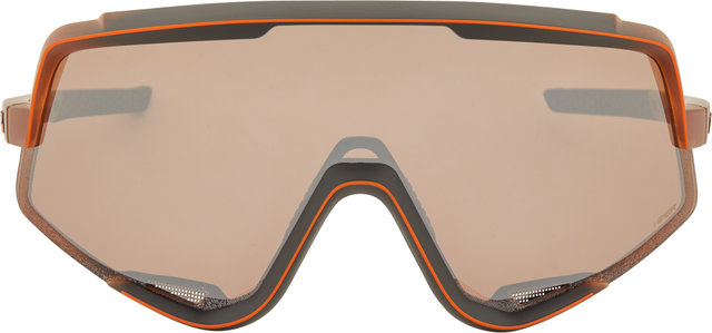 100% Glendale Hiper Sports Glasses - matte translucent brown fade/hiper silver mirror